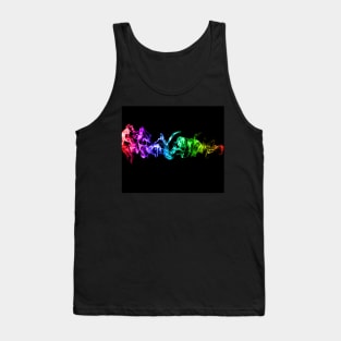 Colorful Abstract Smoke - A Rainbow in the Dark Tank Top